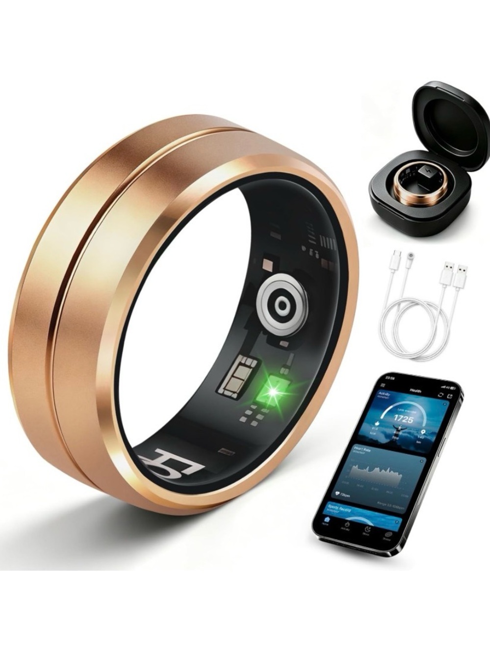 Smart Fitness Ring - Gold
